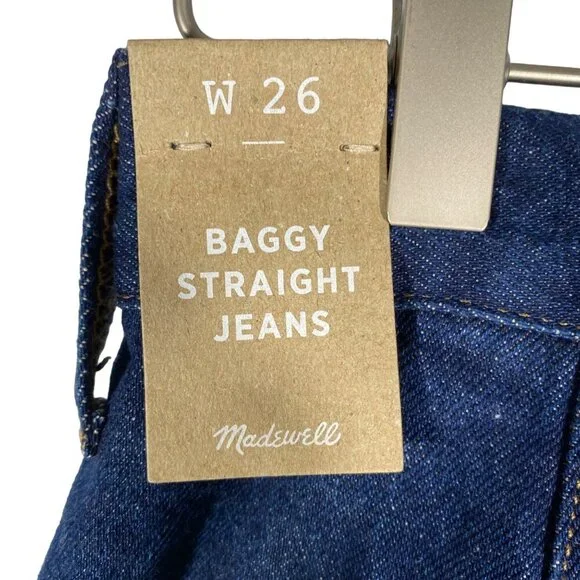 Madewell Dark Blue Straight Leg Jeans - Picture 7 of 13